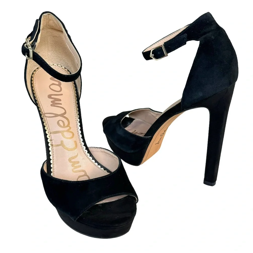 Sam Edelman Wallace Pumps Black Suede Sandals
